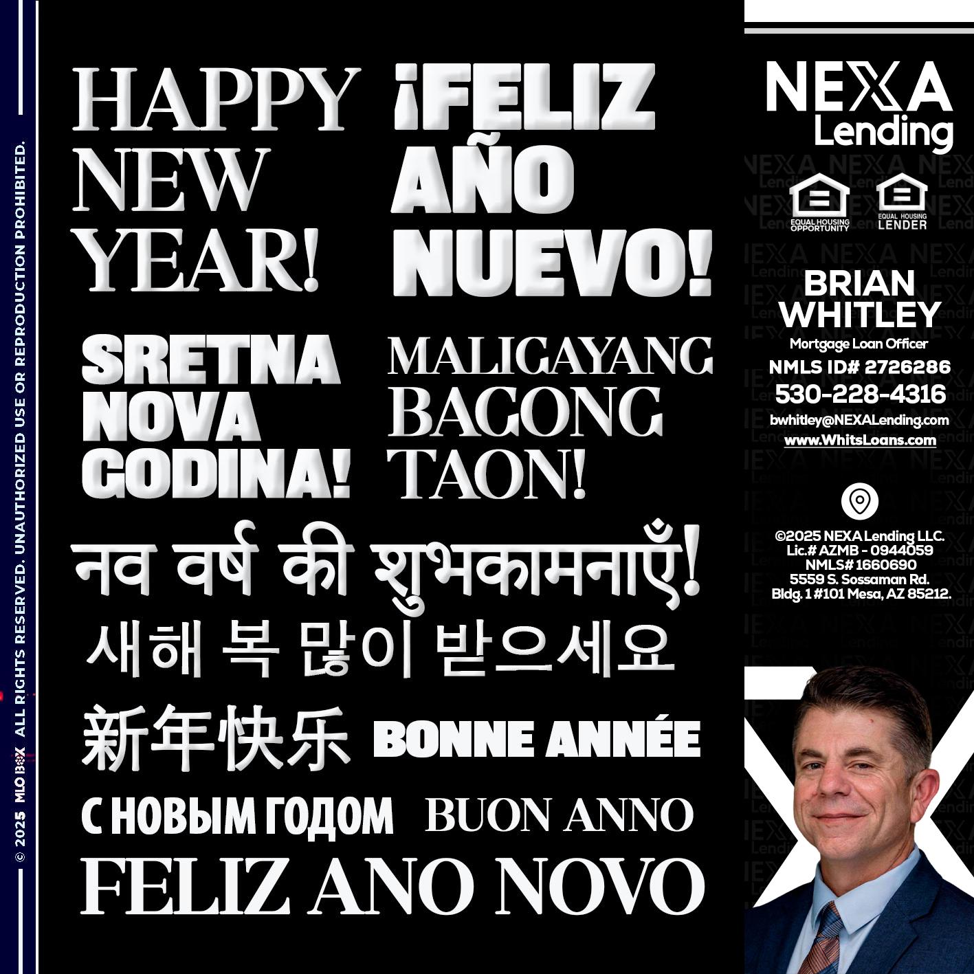 HAPPY NEW YEAR - Brian Whitley -Mortgage Loan Officer