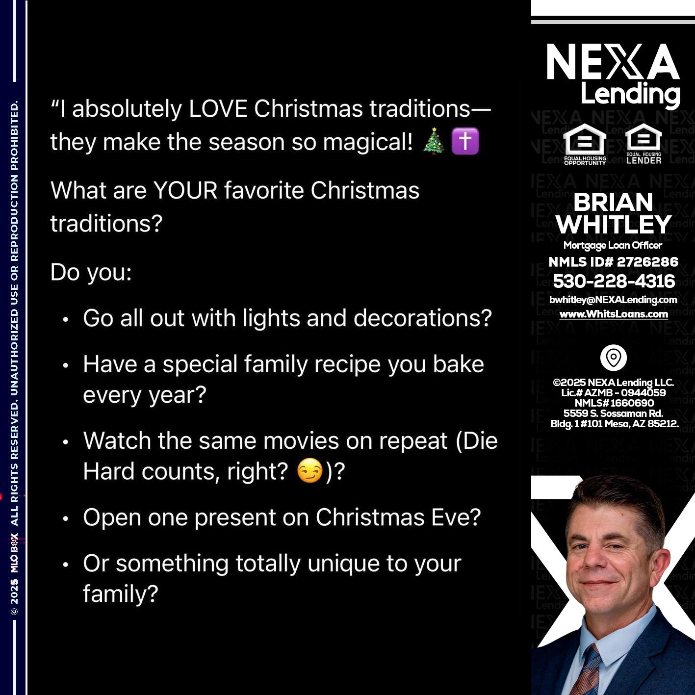 I love christmas - Brian Whitley -Mortgage Loan Officer