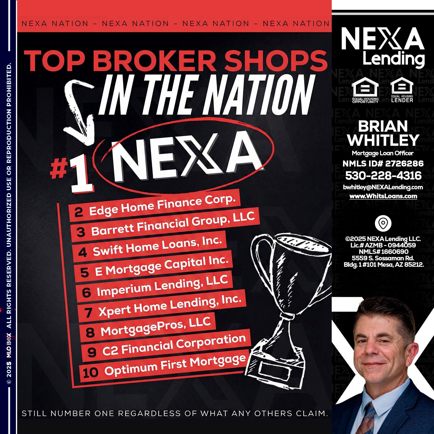 top broker - Brian Whitley -Mortgage Loan Officer