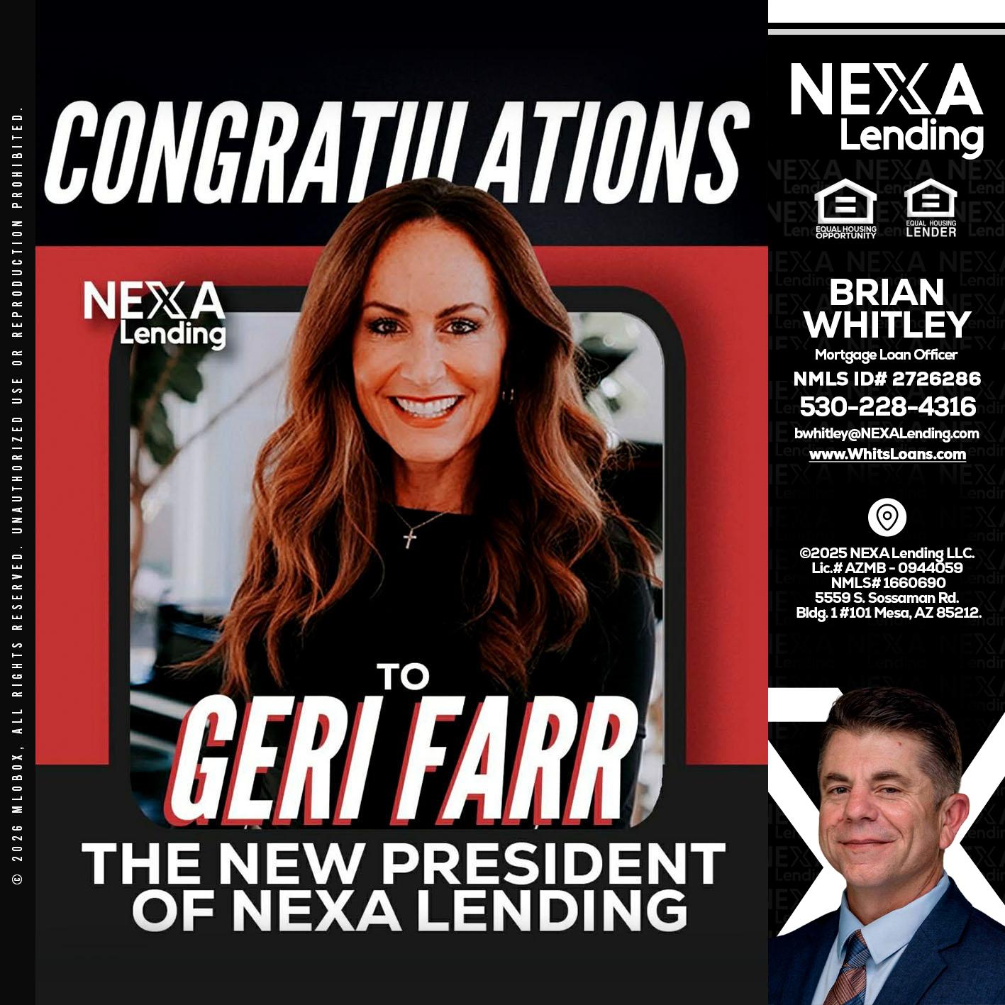 CONGRATULATIONS - Brian Whitley -Mortgage Loan Officer
