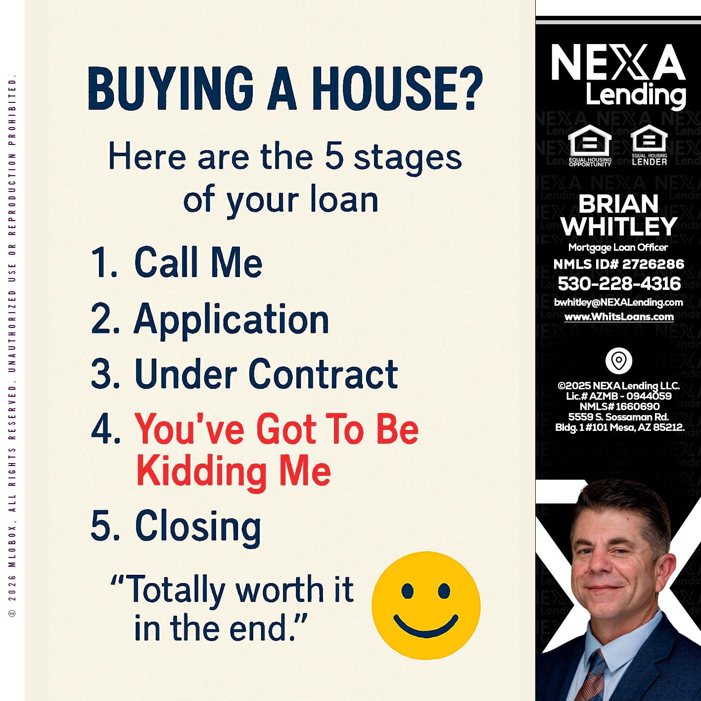 BUYING A HOUSE - Brian Whitley -Mortgage Loan Officer