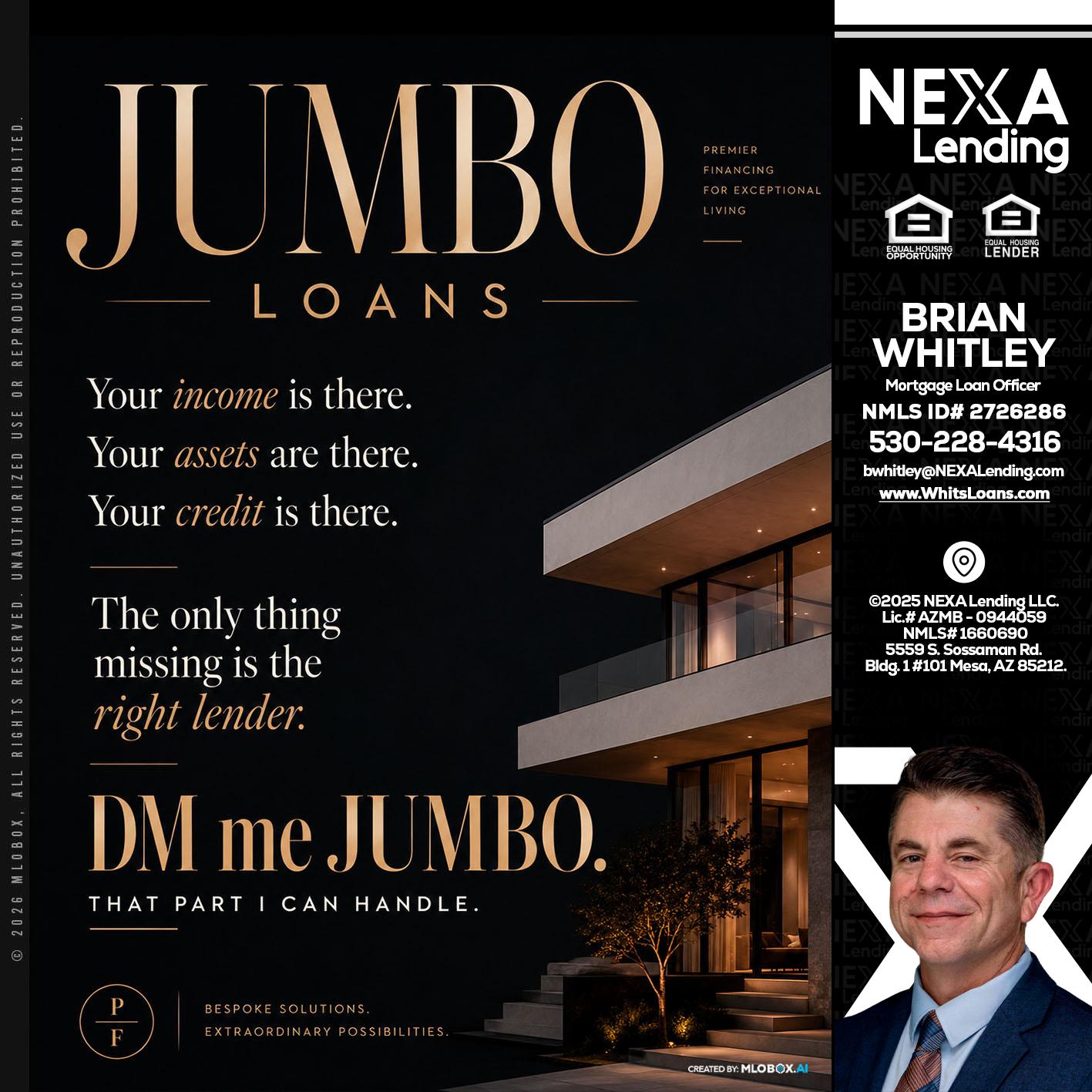 JUMBO LOANS - Brian Whitley -Mortgage Loan Officer